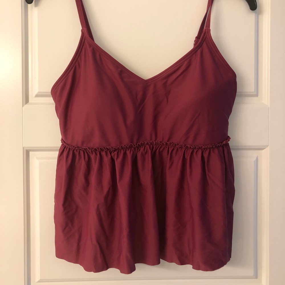Red swim top